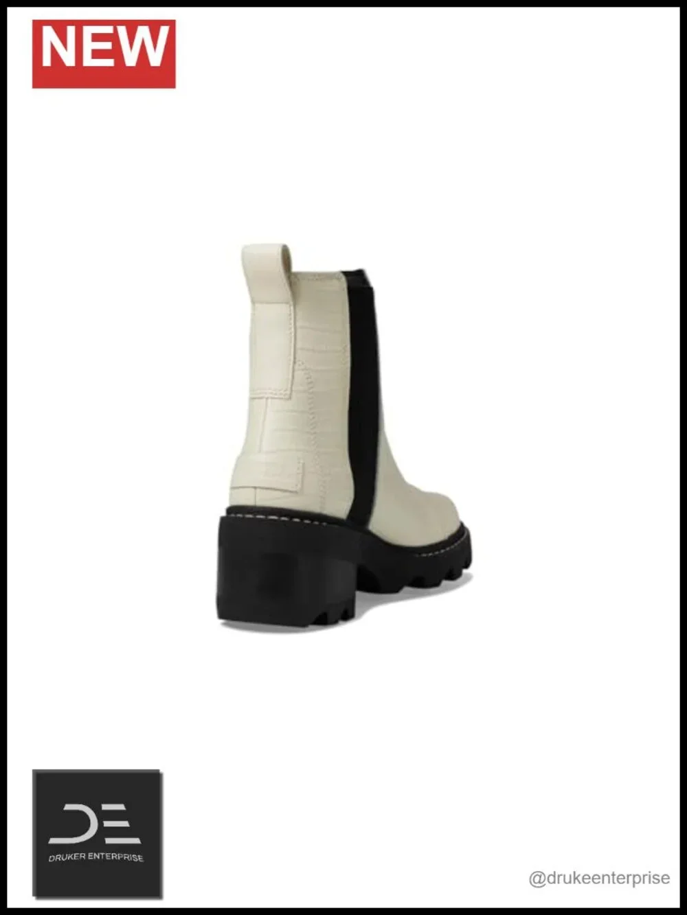 Women's Leather Chelsea Boots - Winter Ankle Booties, Block Heel, Water